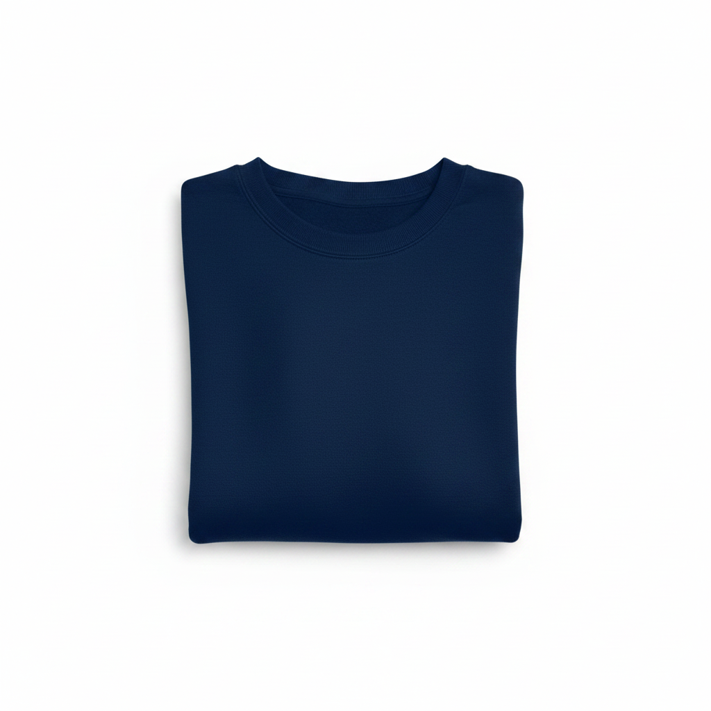 Folded Navy Blue Sweatshirt