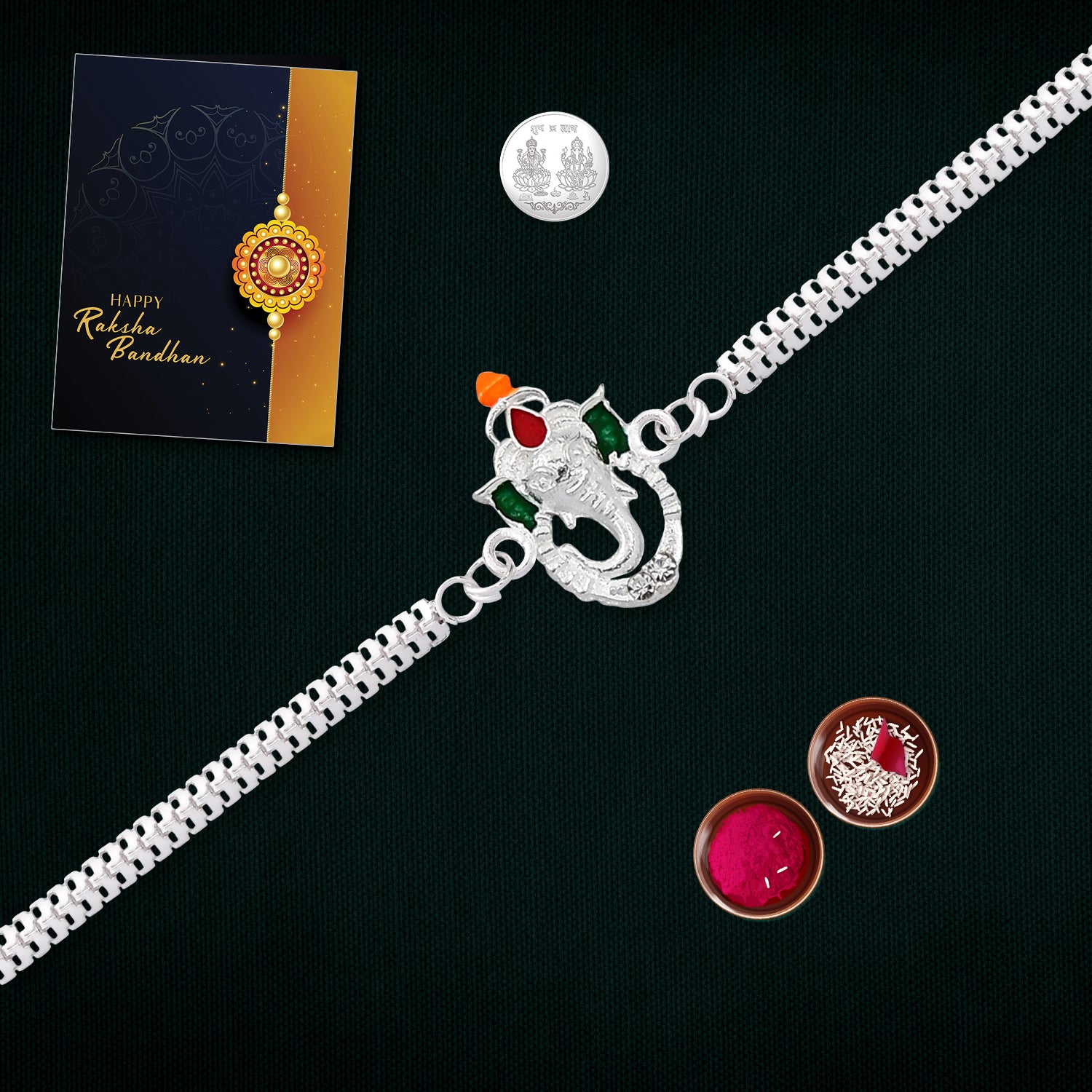 Simple Rakhi Combo With Chocolate And Card