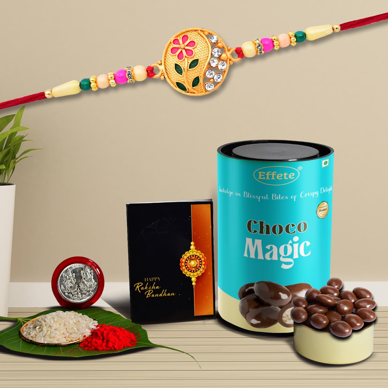 Rakhi (K1_507_cm)  Chocolate Magic  Rakhi For Brother With Gift  Fancy Rakhis For Men Stylish Rakhi Combo For Brother  Set Of 1 Rakhi  Chocolate