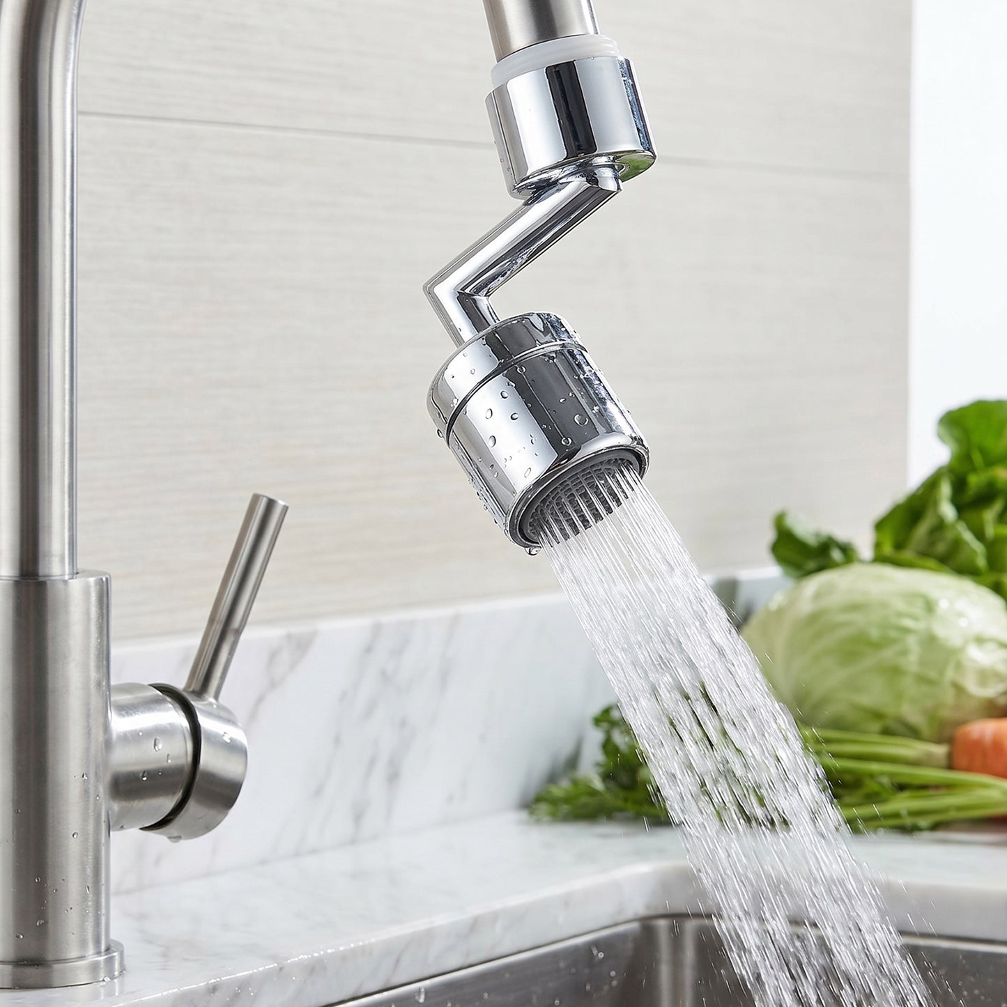 Faucet Aerator  1080 Degree Swivel Splash-proof Water Flow