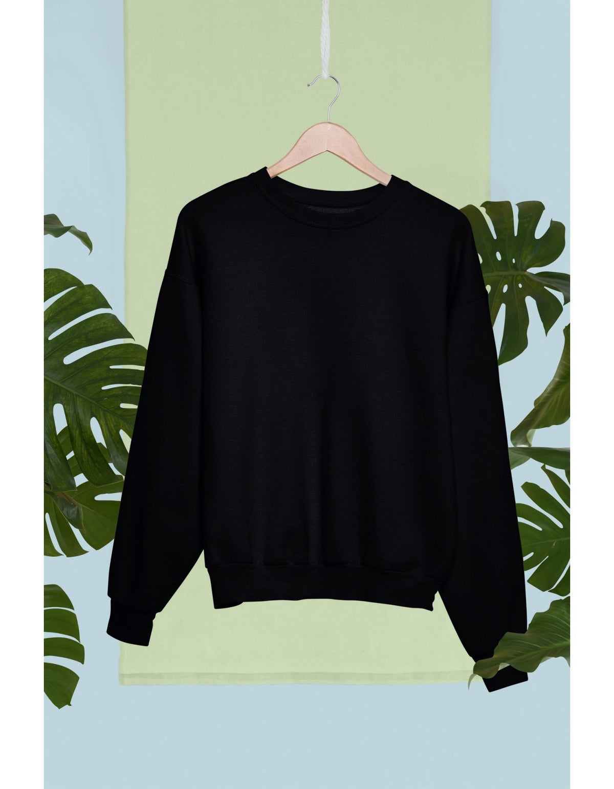 350GSM Black Cotton Fleece Sweatshirt