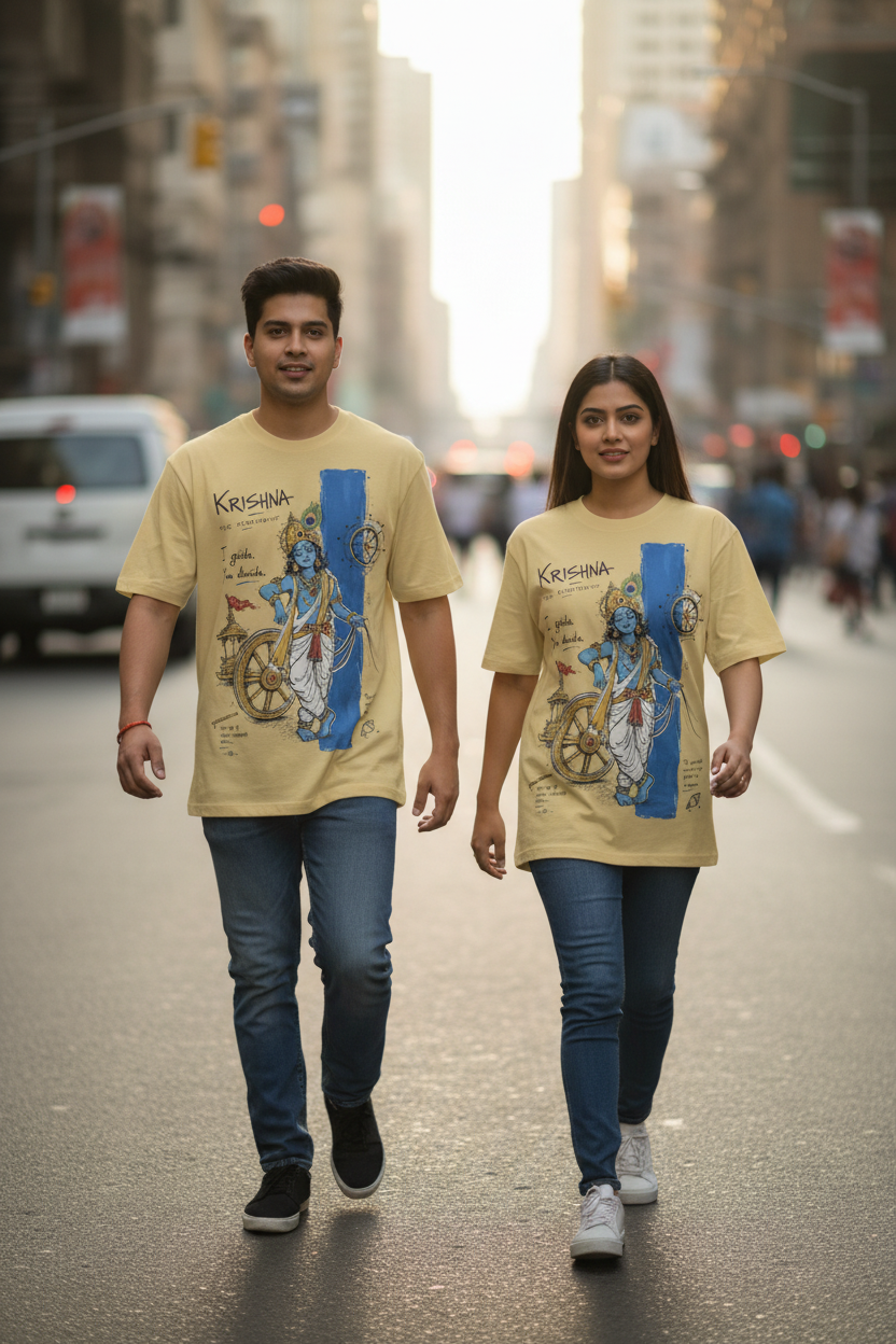 Krishna – The Strategist | Oversized Graphic Tee