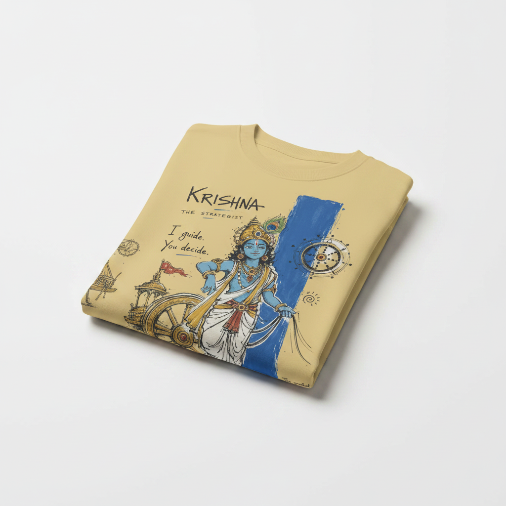 Krishna – The Strategist | Oversized Graphic Tee