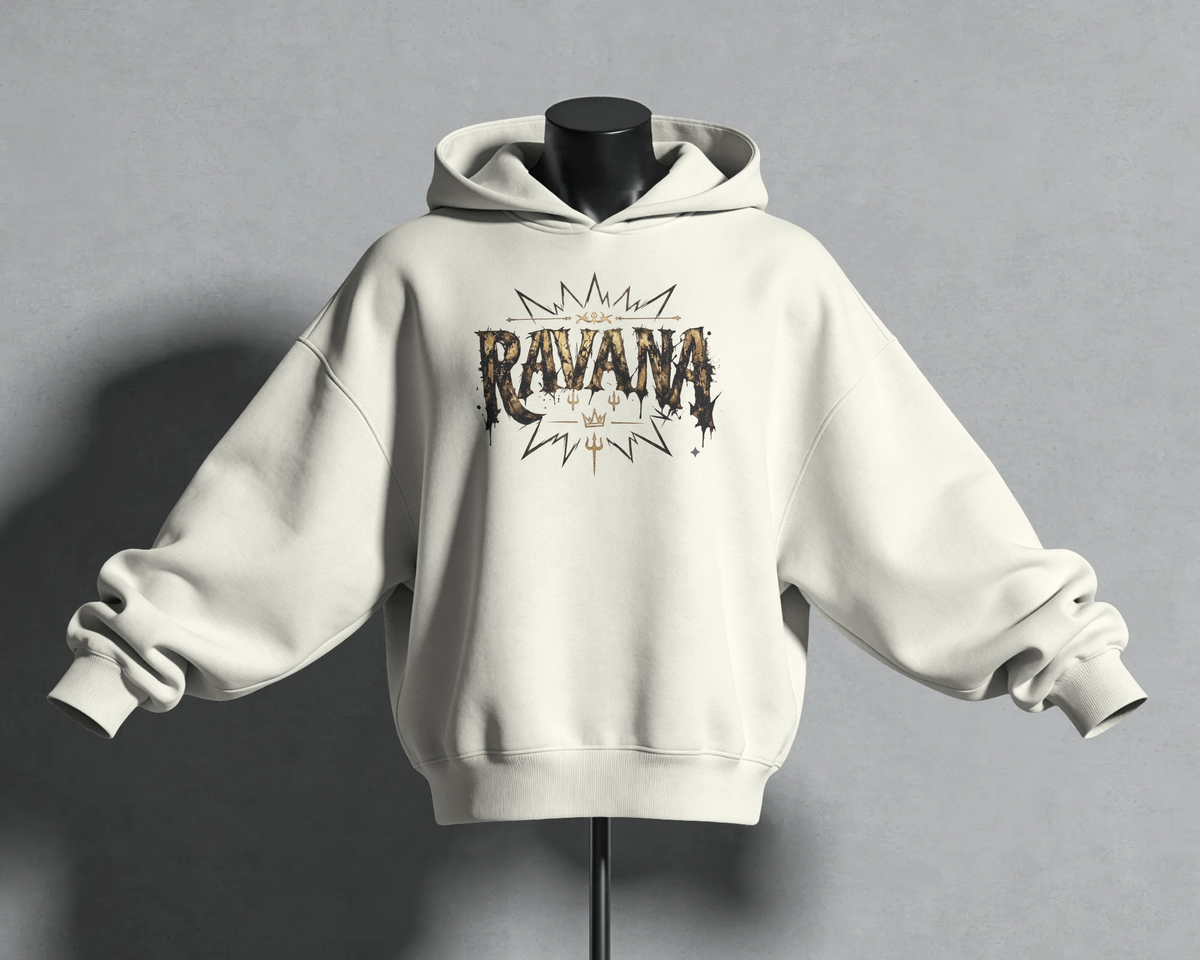 Ravana hoodie - black mannequin front view