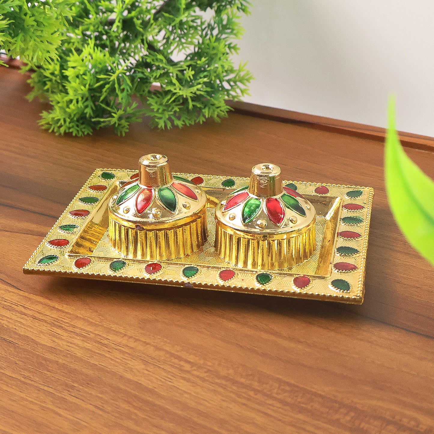 5996 Rakasha Bandhan Special Puja Thali Kumkum Thali Holder Pooja Return Gift Indian Housewarming Gifts Brotherbhaibhabhisisterfamily Rakhi For Rakshabandhan