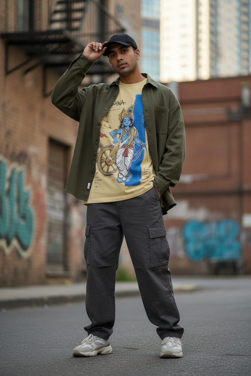 Krishna – The Strategist | Oversized Graphic Tee