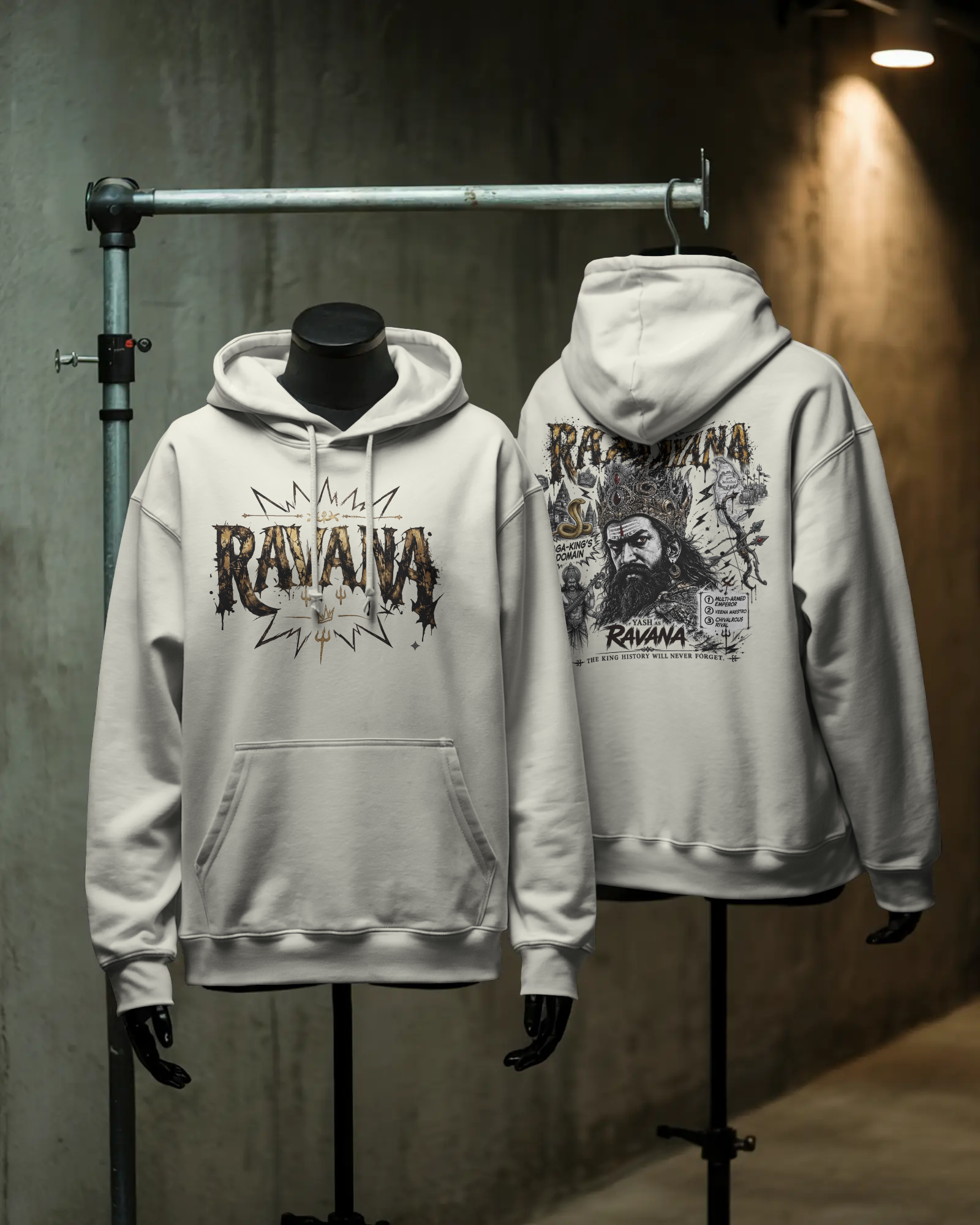 Ravana hoodie - hanger front view