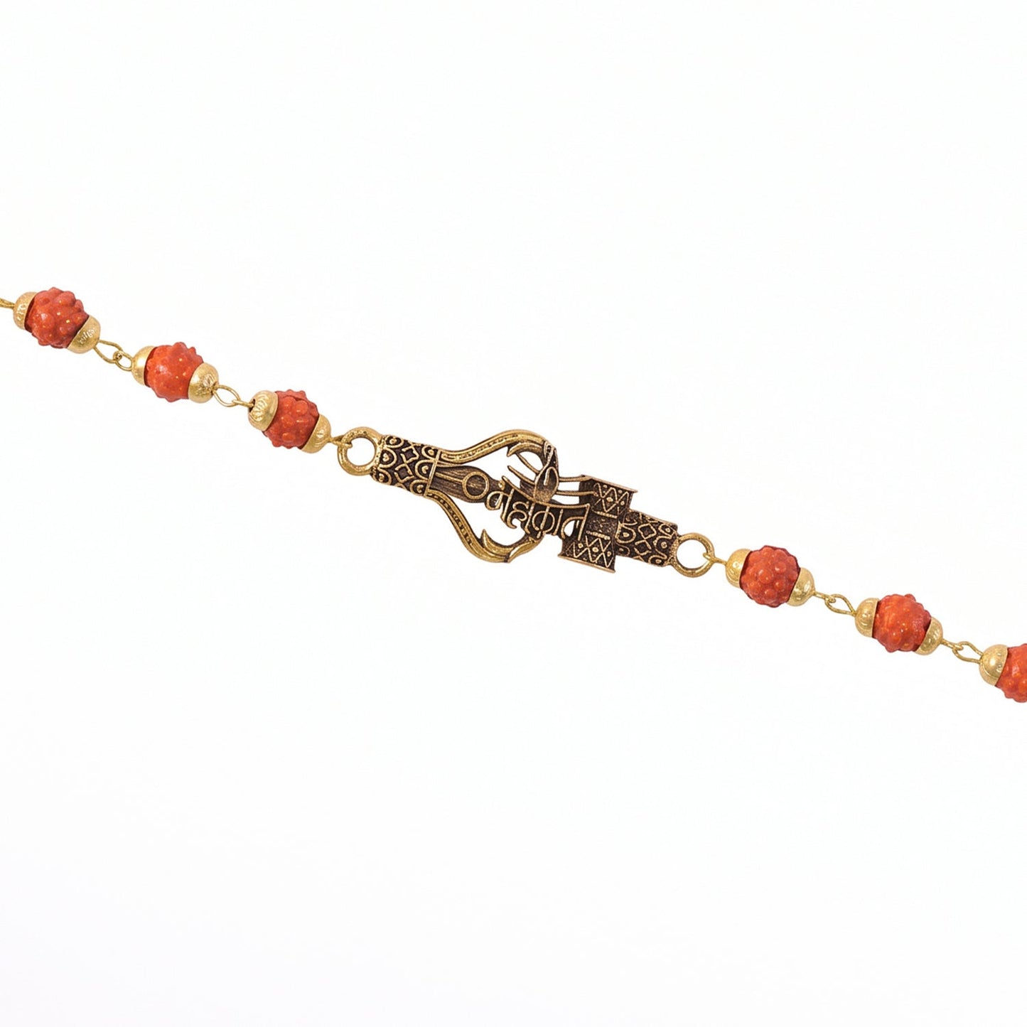 Mahakal Trishul Damru Rudraksha Rakhi Oxidized Pendant Rakhi For Brother (1 Pc)
